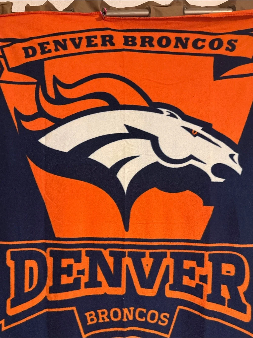 NFL Denver Broncos Orange & Navy Team Throw Blanket